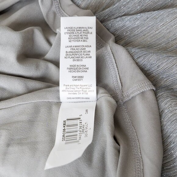 Dress the Population Dream Metallic Tiered Midi Dress Silver Gray - Picture 11 of 12